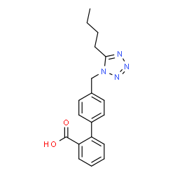 ChemSpider 2D Image | 4'-[(5-Butyl-1H-tetrazol-1-yl)methyl]-2-biphenylcarboxylic acid | C19H20N4O2