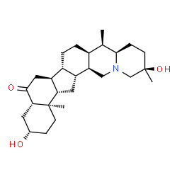 ChemSpider 2D Image | (3beta,5alpha,17beta,22beta)-3,25-Dihydroxycevan-6-one | C27H43NO3