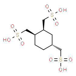 ChemSpider 2D Image | (1R,2S,4R)-1,2,4-Cyclohexanetriyltrimethanesulfonic acid | C9H18O9S3