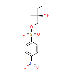 ChemSpider 2D Image | (r)-2-hydroxy-3-iodo-2-methylpropyl 4-nitrobenzenesulfonate | C10H12INO6S
