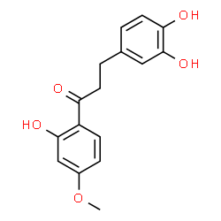 ChemSpider 2D Image | 3-(3,4-Dihydroxyphenyl)-1-(2-hydroxy-4-methoxyphenyl)-1-propanone | C16H16O5