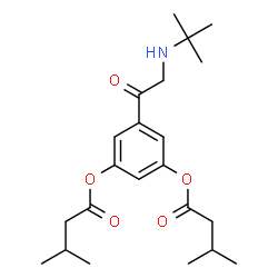 ChemSpider 2D Image | 5-[N-(2-Methyl-2-propanyl)glycyl]-1,3-phenylene bis(3-methylbutanoate) | C22H33NO5