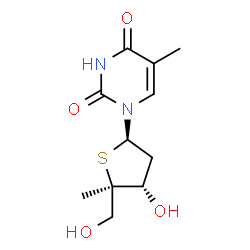 ChemSpider 2D Image | 4'-Methyl-4'-thiothymidine | C11H16N2O4S