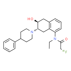 ChemSpider 2D Image | N-Ethyl-2-(~18~F)fluoro-N-[(6S,7S)-6-hydroxy-7-(4-phenyl-1-piperidinyl)-5,6,7,8-tetrahydro-1-naphthalenyl]acetamide | C25H3118FN2O2