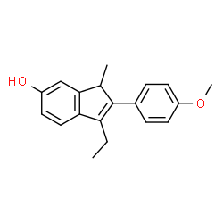 ChemSpider 2D Image | 3-Ethyl-2-(4-methoxyphenyl)-1-methyl-1H-inden-6-ol | C19H20O2