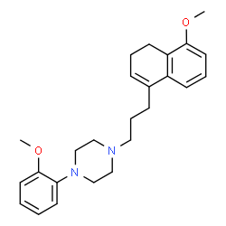ChemSpider 2D Image | 1-[3-(5-Methoxy-3,4-dihydro-1-naphthalenyl)propyl]-4-(2-methoxyphenyl)piperazine | C25H32N2O2