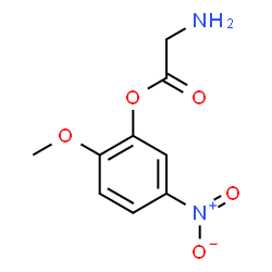 ChemSpider 2D Image | 2-Methoxy-5-nitrophenyl glycinate | C9H10N2O5