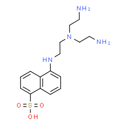 ChemSpider 2D Image | 5-({2-[Bis(2-aminoethyl)amino]ethyl}amino)-1-naphthalenesulfonic acid | C16H24N4O3S