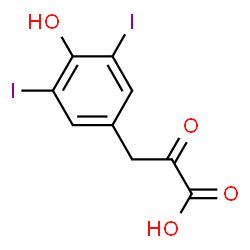 ChemSpider 2D Image | (3,5-diiodo-4-hydroxyphenyl)pyruvic acid | C9H6I2O4
