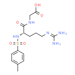 ChemSpider 2D Image | N~5~-(Diaminomethylene)-N~2~-[(4-methylphenyl)sulfonyl]-L-ornithylglycine | C15H23N5O5S