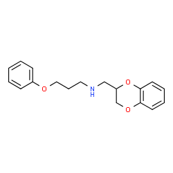 ChemSpider 2D Image | 2,3-Dihydro-N-(3-phenoxypropyl)-1,4-benzodioxin-2-methanamine | C18H21NO3