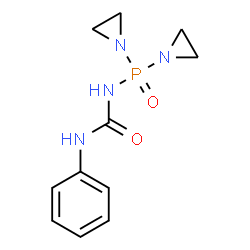 ChemSpider 2D Image | P,P-Bis(1-aziridinyl)-N-(phenylcarbamoyl)phosphinic amide | C11H15N4O2P
