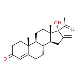 ChemSpider 2D Image | 16-Methylene-17alpha-hydroxyprogesterone | C22H30O3