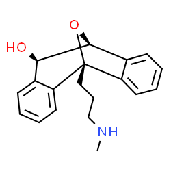 ChemSpider 2D Image | (1S,8R,9S)-1-[3-(Methylamino)propyl]-16-oxatetracyclo[7.6.1.0~2,7~.0~10,15~]hexadeca-2,4,6,10,12,14-hexaen-8-ol | C19H21NO2