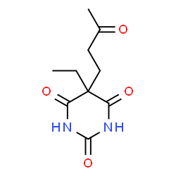 ChemSpider 2D Image | 5-Ethyl-5-(3-oxobutyl)-2,4,6(1H,3H,5H)-pyrimidinetrione | C10H14N2O4
