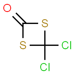 ChemSpider 2D Image | 4,4-Dichloro-1,3-dithietan-2-one | C2Cl2OS2