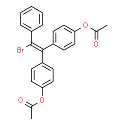 ChemSpider 2D Image | 1,1-Bis(p-acetoxyphenyl)-2-phenyl-2-bromoethylene | C24H19BrO4