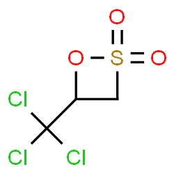 ChemSpider 2D Image | 4-(Trichloromethyl)-1,2-oxathietane 2,2-dioxide | C3H3Cl3O3S