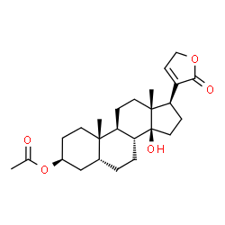 ChemSpider 2D Image | (3beta,5beta,14beta,17beta)-14-Hydroxy-17-(2-oxo-2,5-dihydro-3-furanyl)androstan-3-yl acetate | C25H36O5