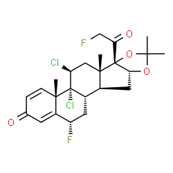ChemSpider 2D Image | tralonide | C24H28Cl2F2O4