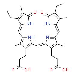 ChemSpider 2D Image | Mesobiliverdin IXa | C33H38N4O6
