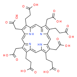 ChemSpider 2D Image | Uroporphyrin III | C40H38N4O16