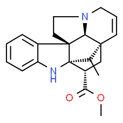 ChemSpider 2D Image | Methyl (3alpha,5alpha,12beta,19alpha,20R)-6,7-didehydro-2,20-cycloaspidospermidine-3-carboxylate | C21H24N2O2