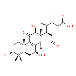 ChemSpider 2D Image | (3beta,5alpha,7beta,12beta)-3,7,12-Trihydroxy-4,4,14-trimethyl-11,15-dioxochol-8-en-24-oic acid | C27H40O7
