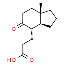 ChemSpider 2D Image | 3-[(3aS,4S,7aS)-7a-Methyl-5-oxooctahydro-1H-inden-4-yl]propanoic acid | C13H20O3