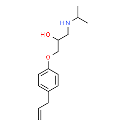 ChemSpider 2D Image | 1-(4-Allylphenoxy)-3-(isopropylamino)-2-propanol | C15H23NO2