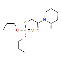 ChemSpider 2D Image | S-2-Methylpiperidinocarbonylmethyl O,O-dipropyl phosphorodithioate | C14H28NO3PS2