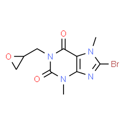 ChemSpider 2D Image | 1-(beta,gamma-Epoxypropyl)-8-bromotheobromine | C10H11BrN4O3