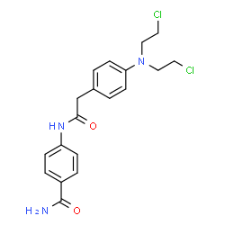 ChemSpider 2D Image | 4-[({4-[Bis(2-chloroethyl)amino]phenyl}acetyl)amino]benzamide | C19H21Cl2N3O2