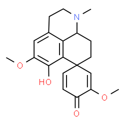 ChemSpider 2D Image | 1,2,3,8,9,9a-Hexahydro-6-hydroxy-3',5-dimethoxy-1-methylspiro(7H-benzo(de)quinoline-7,1'-(2,5)cyclohexadien)-4'-one | C20H23NO4