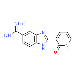ChemSpider 2D Image | Imino[2-(2-oxo-1,2-dihydro-3-pyridinyl)-1H-benzimidazol-5-yl]methanaminium | C13H12N5O