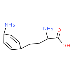 ChemSpider 2D Image | 2-AMINO-4-(4-AMINO-CYCLOHEXA-2,5-DIENYL)-BUTYRIC ACID | C10H16N2O2
