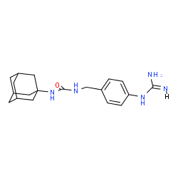 ChemSpider 2D Image | 1-[(3s,5s,7s)-Adamantan-1-yl]-3-(4-carbamimidamidobenzyl)urea | C19H27N5O