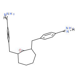 ChemSpider 2D Image | 2,7-bis-(4-amidinobenzylidene)-cycloheptan-1-one | C23H28N4O