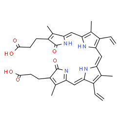 ChemSpider 2D Image | Biliverdin Ix Gamma Chromophore | C33H34N4O6