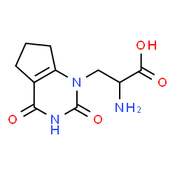 ChemSpider 2D Image | 3-(2,4-Dioxo-2,3,4,5,6,7-hexahydro-1H-cyclopenta[d]pyrimidin-1-yl)alanine | C10H13N3O4