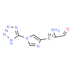 ChemSpider 2D Image | (2S)-2-Amino-3-[1-(1H-tetrazol-5-yl)-1H-imidazol-4-yl]propanal | C7H9N7O