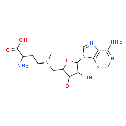ChemSpider 2D Image | 9-{5-[(3-Amino-3-carboxypropyl)(methyl)amino]-5-deoxypentofuranosyl}-9H-purin-6-amine | C15H23N7O5