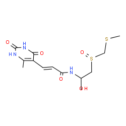 ChemSpider 2D Image | [(2S)-2-{[(2E)-3-(2,4-dihydroxy-6-methylpyrimidin-5-yl)prop-2-enoyl]amino}-3-hydroxypropyl][(methylsulfanyl)methyl]sulfoniumolate | C13H19N3O5S2