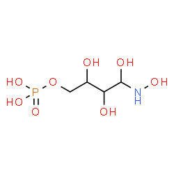 ChemSpider 2D Image | 2,3,4-Trihydroxy-4-(hydroxyamino)butyl dihydrogen phosphate | C4H12NO8P