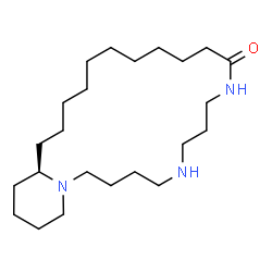 ChemSpider 2D Image | (20aR)-Docosahydro-1H-pyrido[1,2-j][1,5,10]triazacyclodocosin-10(11H)-one | C23H45N3O