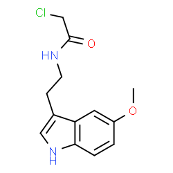 ChemSpider 2D Image | 2-Chloro-N-(2-(5-methoxy-1H-indol-3-yl)ethyl)acetamide | C13H15ClN2O2