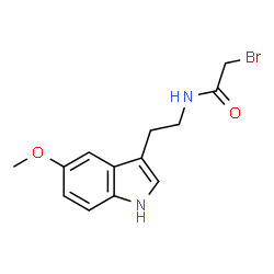 ChemSpider 2D Image | 2-Bromo-N-[2-(5-methoxy-1H-indol-3-yl)ethyl]acetamide | C13H15BrN2O2
