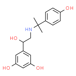ChemSpider 2D Image | 5-(1-Hydroxy-2-{[2-(4-hydroxyphenyl)-2-propanyl]amino}ethyl)-1,3-benzenediol | C17H21NO4