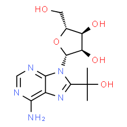 ChemSpider 2D Image | 8-(2-Hydroxy-2-propanyl)adenosine | C13H19N5O5
