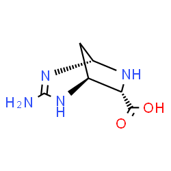 ChemSpider 2D Image | (1S,5R,7S)-3-Amino-2,4,6-triazabicyclo[3.2.1]oct-3-ene-7-carboxylic acid | C6H10N4O2